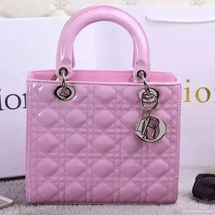 Bag Patent Cannage Lady Silver Dior Calfskin Medium Pink 0627 Luxury